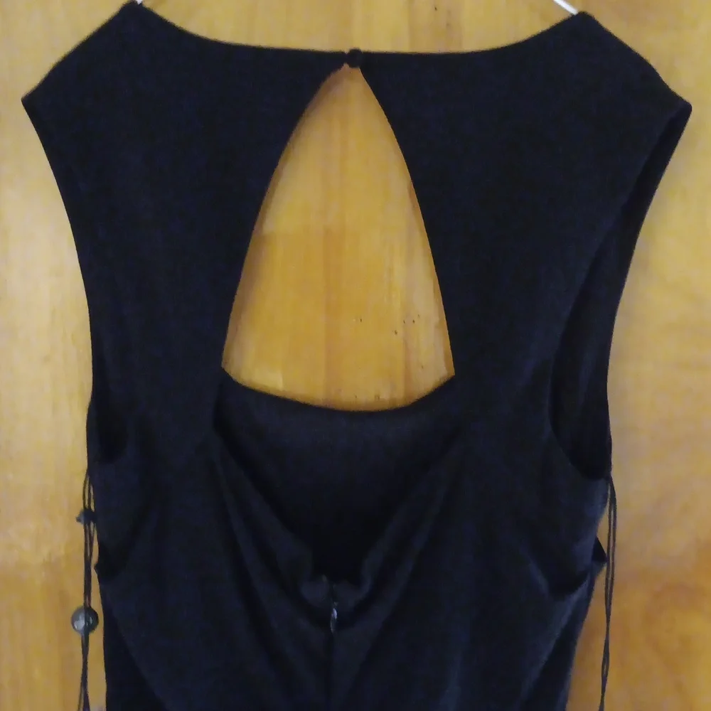 Adrianna Papell Black Sleeveless Evening Gown Size 6 NWT - Picture 5 of 8